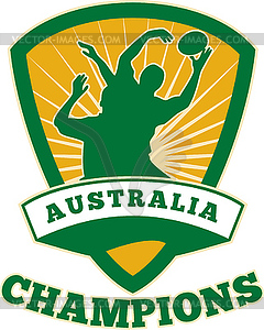 Rugby Player Australia Champions - vector clipart