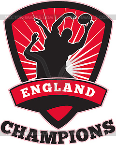 Rugby Player England Champions - vector image