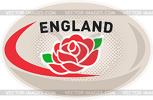 Rugby Ball England English Rose - vector clip art