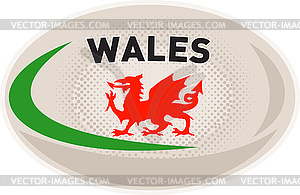 Rugby Ball Australia kangaroo wallaby - vector image