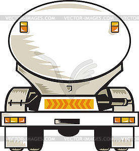 Fuel tanker rear view - vector clipart