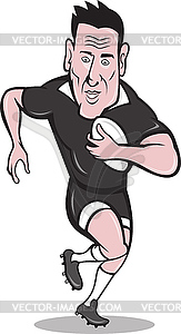 Rugby Player Running With Ball - vector EPS clipart