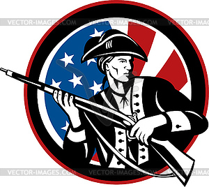 American revolutionary rifleside - vector EPS clipart