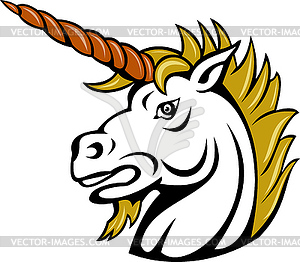 Angry cartoon unicorn - vector clip art