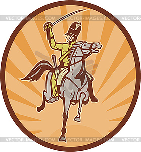 Гусарская кавалерия Lighthorseman зарядки - изображение векторного клипарта