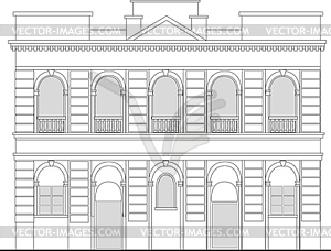 Heritage mansion building - vector image