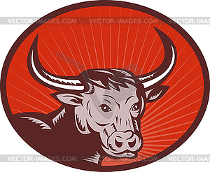 Texas Longhorn бык - стоковый клипарт