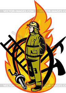 firefighter ladder clipart