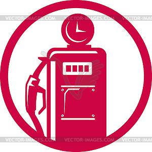 Gasoline pump filling station - vector clipart