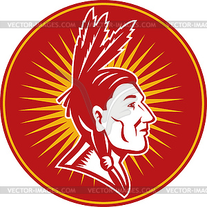 Native American indian chief - vector image