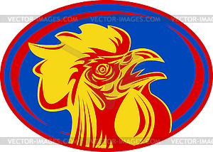 Rugby rooster sports mascot france - vector clipart