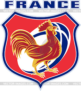 Rugby rooster mascot france - royalty-free vector clipart