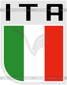 Flag of Italy icon - vector clip art