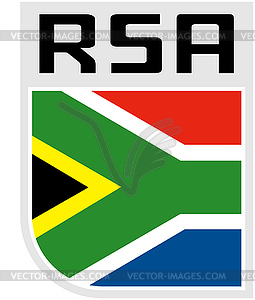 Flag of republic of south africa icon - vector clipart