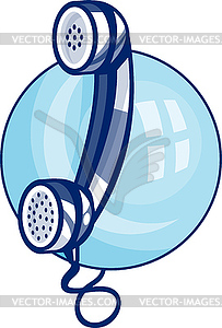 Vintage retro telephone - vector image