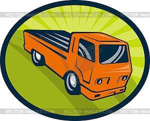 Vintage pick-up cargo truck - vector clipart