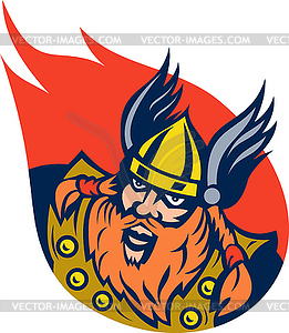 Viking warrior or norse god - vector image