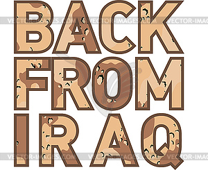 Back of Iraq camouflage - vector clip art