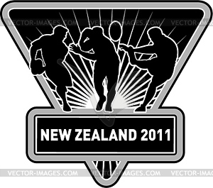 Rugby silhouettes - vector image