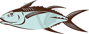 Albacore tuna viewed of side - color vector clipart