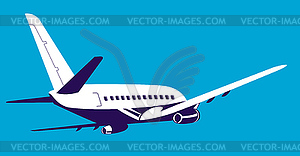 Commercial jet plane airliner - royalty-free vector clipart