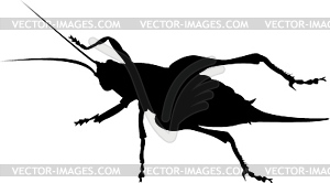 Cricket silhouette - vector clipart / vector image