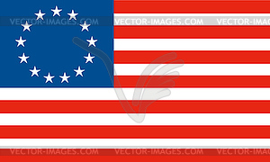 American Betsy Ross stars and stripes flag - vector image