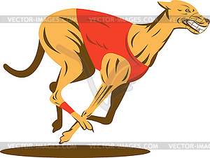 Greyhound dog racing - royalty-free vector clipart