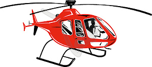 Helicopter Chopper Retro - vector image