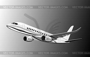 Jumbo jet plane - vector clip art