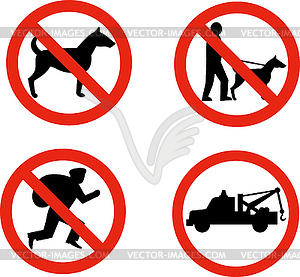 Icon signs - road and park - vector clipart