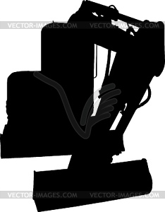 Construction digger mechanical excavator - vector clipart