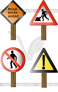 Road signs and symbols - vector clipart