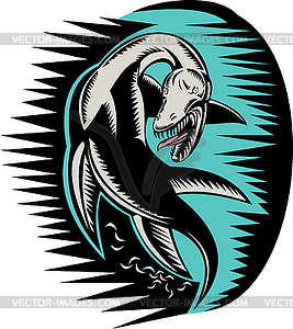Морской змей - изображение в векторном формате