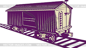 Boxcar of cargo train - vector clip art