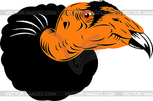 Vulture Buzzard Head - vector clipart