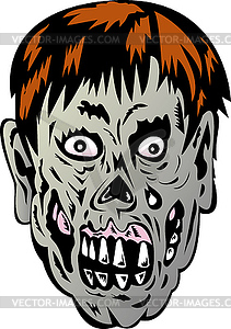 Zombie Skull Face Monster - vector clipart