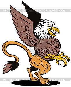 Griffin Lion Fighting - vector image