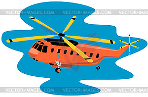 Helicopter Chopper Retro - vector image