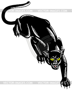 Jaguar Prowling - vector clip art
