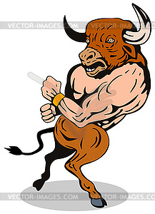 Minotaur Running - vector clipart