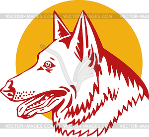 German Shepherd Dog - vector clip art