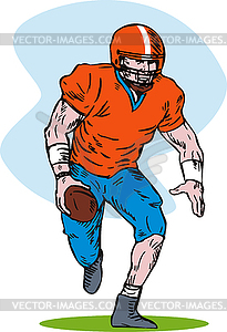 Football Player Running - vector image