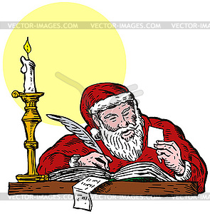 Santa Claus Writing - vector clip art