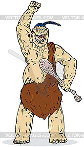 Super Hero Caveman - vector image