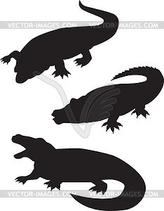 Reptile Silhouettes - vector clipart / vector image