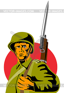 World War Two American Soldier - vector clip art