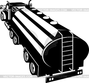 Fuel Tanker Truck Retro - vector image