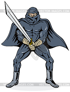 Ninja with Sword - vector EPS clipart