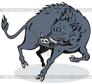 Wild Hog Jumping - royalty-free vector image